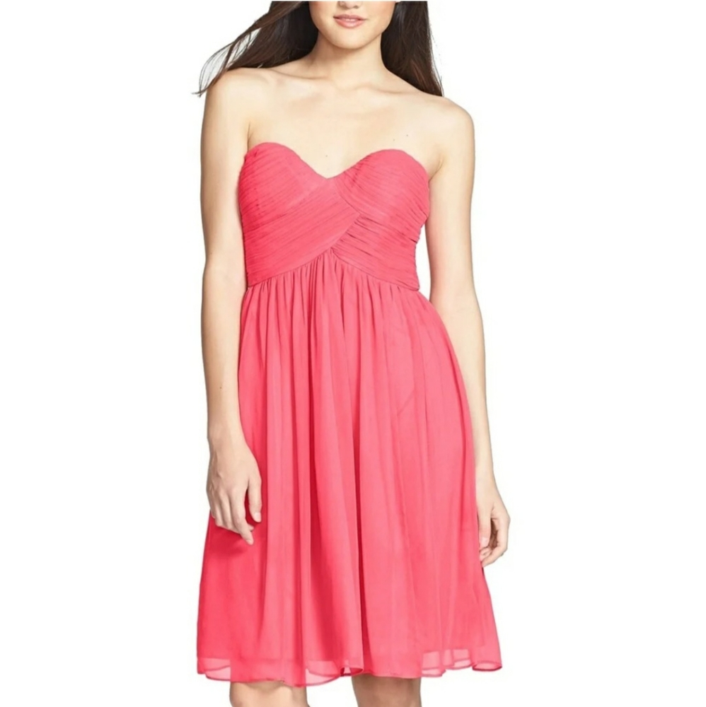 Donna Morgan 'Morgan' Pink Strapless Dress Size 4